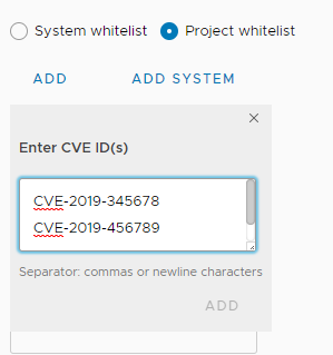 Add project CVEs