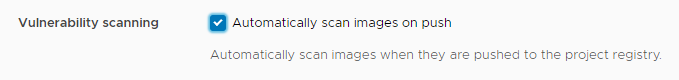 Automatically scan images on push