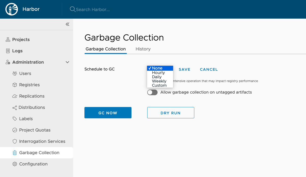 Schedule garbage collection