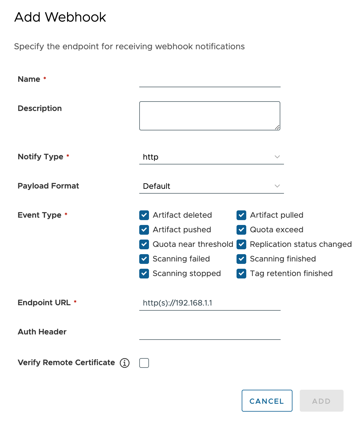 Webhook URL