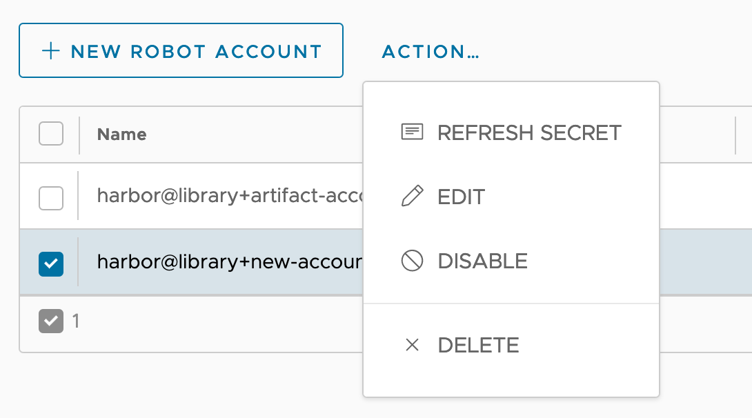 Disable or delete a robot account