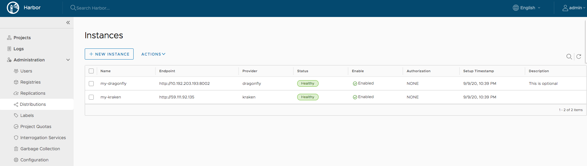 provider instances